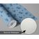 Papel de Parede Autoadesivo Estampa Pontilhada de Folhas e Flores Vinil Impermeável Azul Removível para Locatários Quarto/Sala - S4sassy 63,5 cm (L) × 609,6 cm (C) / Azul - Vinil Texturizado
