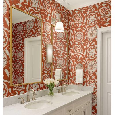 Papel de Parede Autoadesivo Boho, Estampa Floral Paisley, Contato Vinílico Impermeável Rosa, Removível Ideal para Inquilinos - S4Sassy 63,5 cm (L) × 914,4 cm (C) / Rosa - Vinil Texturizado