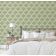 Papel de Parede Autoadesivo Mural com Estampa Botânica Verde em Arco, Papel Contact Removível para Paredes, Entrada e Escritório - S4sassy 63,5 cm (L) × 304,8 cm (C) / Verde - Vinil Texturizado