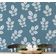 Papel de Parede Autoadesivo Estampa Folhas Azuis, Papel Contact para Paredes, Parede de Entrada, Decoração de Escritório - S4sassy 63,5 cm (L) × 152,4 cm (C) / Azul - Vinil Texturizado