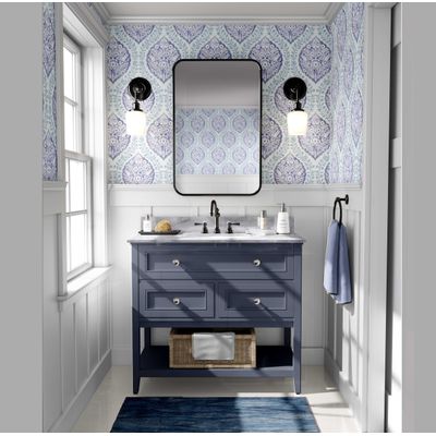 Papel de Parede Floral Estilo Asiático Vinílico Autoadesivo Revestimento Decorativo Instalação Fácil para Quarto e Sala Roxo - S4Sassy 63,5 cm (L) × 914,4 cm (C) / Roxo - Vinil Texturizado