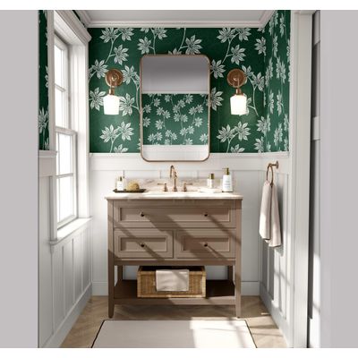 Papel de Parede Autoadesivo Destacar e Colar com Estampa de Folhas Verdes para Parede de Destaque na Entrada e Escritório Solução - S4sassy 63,5 cm (L) × 152,4 cm (C) / Verde - Vinil Texturizado