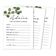 Pacote com 50 Cartões Greenery com Conselhos e Votos para a Noiva e o Noivo, Atividade de Jogo Sr. e Sra. 13x18 cm - Inkdotpot 12,7 Cm × 17,78 Cm / Branco