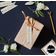 Etiquetas de Papel Metalizado 'Obrigado' para Novas Etiquetas Pendentes de Lembrancinhas de Casamento - Inkdotpot 50 Etiquetas Metalizadas / Branco - Ouro Rosé