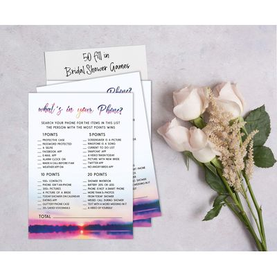 50 Cartões Quadrados em Branco para Preencher Ideias de Presentes para Chá de Noiva/Despedida de Solteira a Granel Tema Natureza - Inkdotpot 12,7 Cm × 17,78 Cm / Branco - O Que Tem no Seu Celular