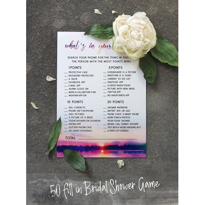 50 Cartões Quadrados em Branco para Preencher Ideias de Presentes para Chá de Noiva/Despedida de Solteira a Granel Tema Natureza - Inkdotpot 12,7 Cm × 17,78 Cm / Branco - O Que Tem no Seu Celular