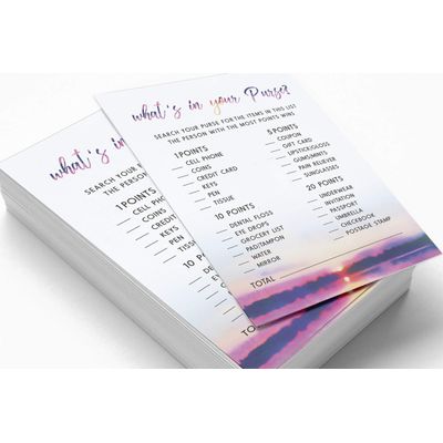 50 Cartões Quadrados em Branco para Preencher Ideias de Presentes para Chá de Noiva/Despedida de Solteira a Granel Tema Natureza - Inkdotpot 12,7 Cm × 17,78 Cm / Branco - O Que Tem na Sua Bolsa
