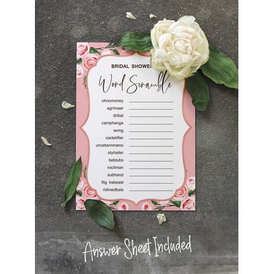 50 Cartões Florais Quadrados em Branco para Chá de Noiva e Despedida de Solteira, Jogo Vestido de Noiva e Ideias de Presente - Inkdotpot 12,7 Cm × 17,78 Cm / Branco - Jogo de Palavras da Noiva