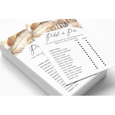 Lote de Cartões Quadrados em Branco para Preencher Ideias de Presente - Chá de Noiva/Despedida de Solteira - Jogo 50 Penas - Inkdotpot 12,7 Cm × 17,78 Cm / Branco - Esmalte ou Filme