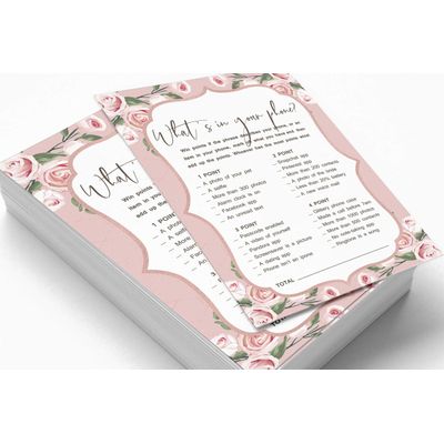 50 Cartões Florais Quadrados em Branco para Chá de Noiva e Despedida de Solteira, Jogo Vestido de Noiva e Ideias de Presente - Inkdotpot 12,7 Cm × 17,78 Cm / Branco - O Que Tem no Seu Celular