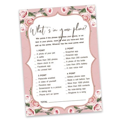 50 Cartões Florais Quadrados em Branco para Chá de Noiva e Despedida de Solteira, Jogo Vestido de Noiva e Ideias de Presente - Inkdotpot 12,7 Cm × 17,78 Cm / Branco - O Que Tem no Seu Celular