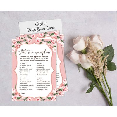 50 Cartões Florais Quadrados em Branco para Chá de Noiva e Despedida de Solteira, Jogo Vestido de Noiva e Ideias de Presente - Inkdotpot 12,7 Cm × 17,78 Cm / Branco - O Que Tem no Seu Celular