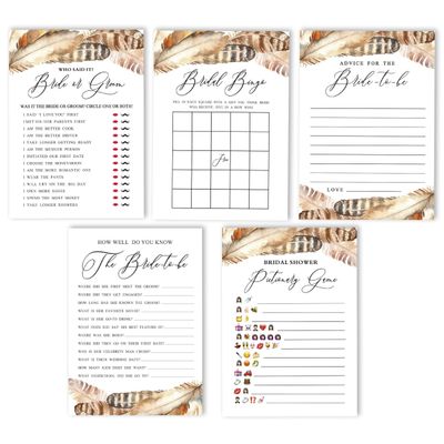 Lote de Cartões Quadrados em Branco para Preencher Ideias de Presente - Chá de Noiva/Despedida de Solteira - Jogo 50 Penas - Inkdotpot 12,7 Cm × 17,78 Cm / Branco - Conjunto de Jogos