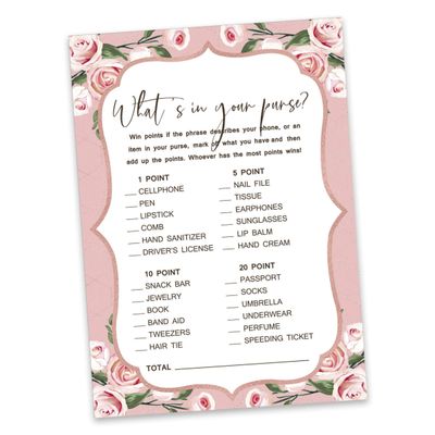 50 Cartões Florais Quadrados em Branco para Chá de Noiva e Despedida de Solteira, Jogo Vestido de Noiva e Ideias de Presente - Inkdotpot 12,7 Cm × 17,78 Cm / Branco - O Que Tem na Sua Bolsa