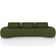 Sofá 4 Lugares 366cm Orgânico Mellanie Linho Verde Z32 - Mpozenato