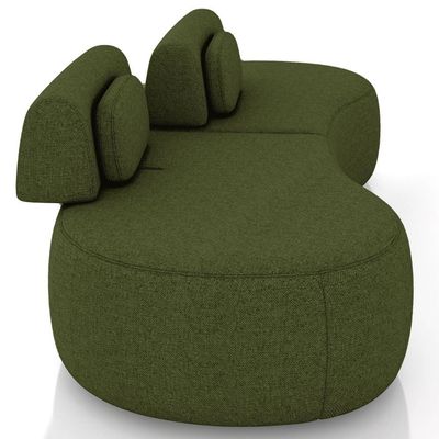 Sofá 4 Lugares 280cm Orgânico Mellanie Linho Verde Z32 - Mpozenato