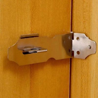 Dobradiça Porta Cadeado Fecho Trinco Portas Armarios Gavetas Baus Bicromatizado De Ferro 12,5cm Resistente
