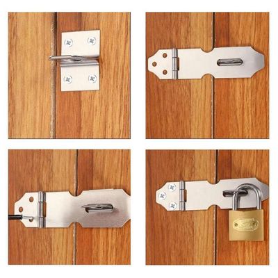 Dobradiça Porta Cadeado Fecho Trinco Portas Armarios Gavetas Baus Bicromatizado De Ferro 12,5cm Resistente