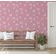 Papel de Parede Autoadesivo Rosa com Pássaros e Bolinhas, Vinil Removível DIY para Parede de Entrada, Decoração Fácil - S4sassy 63,5 cm (L) × 914,4 cm (C) / Rosa - Vinil Liso