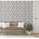 Papel de Parede Autoadesivo Floral Artístico, Vinílico Impermeável, Cinza, Removível, Ideal para Inquilinos, Quarto, Sala e Jantar - S4sassy 63,5 cm (L) × 609,6 cm (C) / Cinza - Vinil Liso