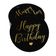 Etiquetas Pendentes de Papel Metalizado Feliz Aniversário para Lembrancinhas - Inkdotpot 50 Etiquetas Metalizadas / Preto - Dourado
