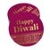 Etiquetas Pendentes de Papel Metalizado Feliz Diwali para Lembrancinhas - Inkdotpot 50 Etiquetas Metalizadas / Rosa - Dourado