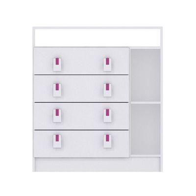 Cômoda Infantil Em Mdp Com 4 Gavetas Percasa Branco