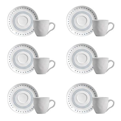 Conjunto De Xícara De Cafezinho Com Pires 06 Peças Bio Astral Porto Brasil