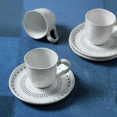 Conjunto De Xícara De Cafezinho Com Pires 06 Peças Bio Astral Porto Brasil