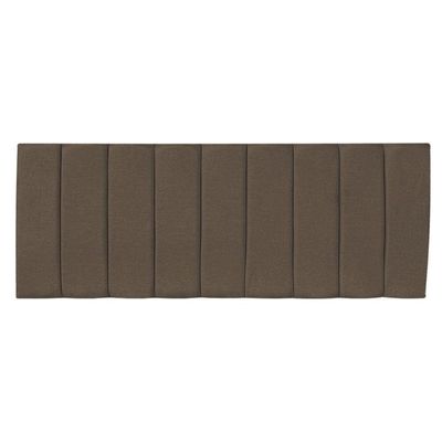 Kit Cabeceira Painel E Calçadeira Recamier Baú King 1,95m Holanda Linho - Pallazio Cor Marrom