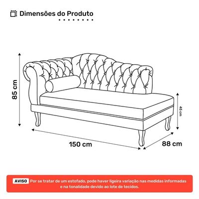 Divã Recamier Chaise Longue Lavínia 150cm Capitonê Pés De Madeira Suede Bege Claro - Desk Design