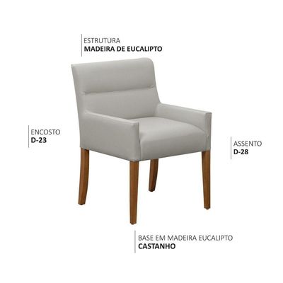 Kit 4 Cadeiras Para Mesa De Jantar Angel Base Madeira Corano Fendi - Nexta Casa