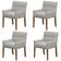 Kit 4 Cadeiras Para Mesa De Jantar Angel Base Madeira Corano Fendi - Nexta Casa