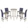 Mesa Bistrô E 4 Banquetas Roma Fendi Corda Estofado 6 Trama Azul