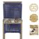 Mesa Bistrô E 4 Banquetas Roma Fendi Corda Estofado 6 Trama Azul