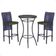 Mesa Bistro E 2 Banquetas Roma Preta Corda Náutica 13 Trama Azul