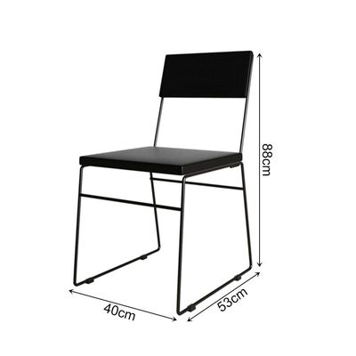 Kit 4 Cadeiras De Jantar Málaga Corino Preto Para Mesa Sala Cozinha Fácil Limpeza Conforto - Preto