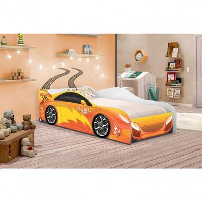 Cama Solteiro Glow Velocista Laranja