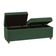 Canto Alemão Recamier Bau + Painel Madri 140cm Veludo Verde - Inova Decor