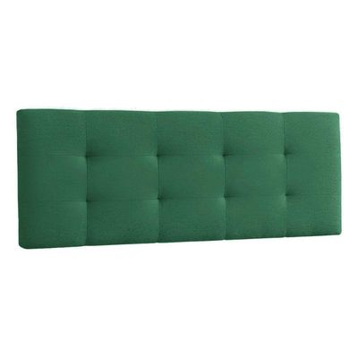 Canto Alemão Recamier Bau + Painel Madri 140cm Veludo Verde - Inova Decor