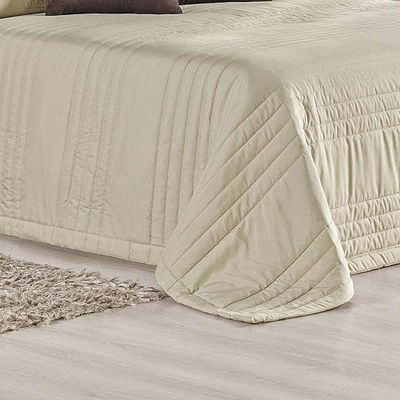 Cobre Leito Eden King 3 Peças Hipercal 180 Fios 100% Poliéster - Cáqui