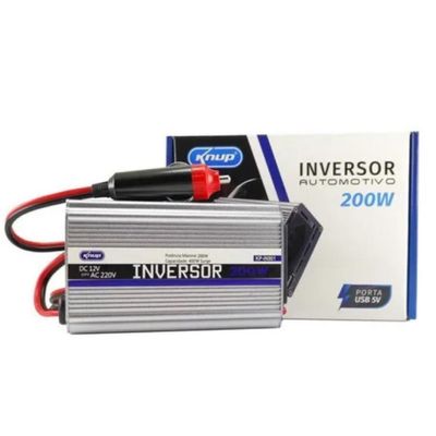 Inversor Transformador de Tensão Veicular e Embarcações 200W 220V KP-IN901