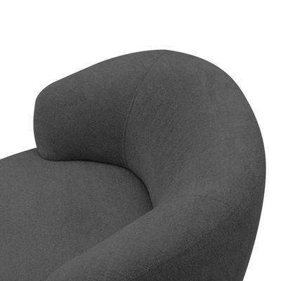 Kit 02 Poltronas Decorativas Orgânicas Living Have Base Giratória Bouclê Grafite - Desk Design