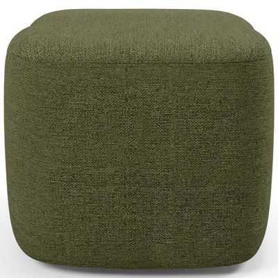 Puff Decorativo Orgânico Para Sala Quarto Saori W01 Linho Verde - Lyam Decor