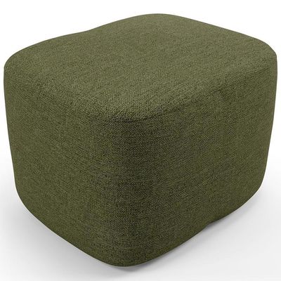 Puff Decorativo Orgânico Para Sala Quarto Saori W01 Linho Verde - Lyam Decor