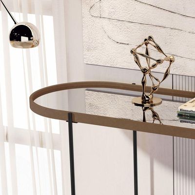 Buffet Aparador Alamanda Castanho Com Off White Pe Preto - Moveis Jb