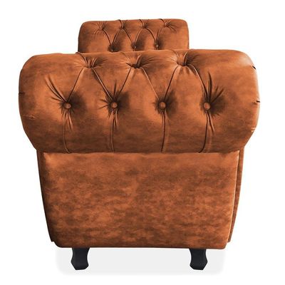Recamier Com Bau Grécia 140 Cm Corano Nozes Pés Chanfrados