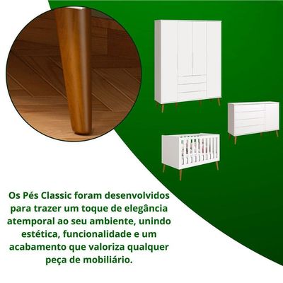 Jogo De Quarto Retro Elfe Sapateira Branco Fosco - Moveisaqui