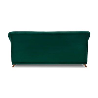 Sofá 2 Lugares Pé De Madeira Julieta 180 Cm Veludo Verde S04 - D'rossi