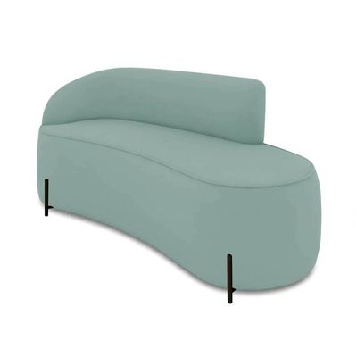 Sofá 2 Lugares Orgânico 160cm Pé Preto Morgan Cotelê Ext/veludo D03 - D'rossi Cor Menta